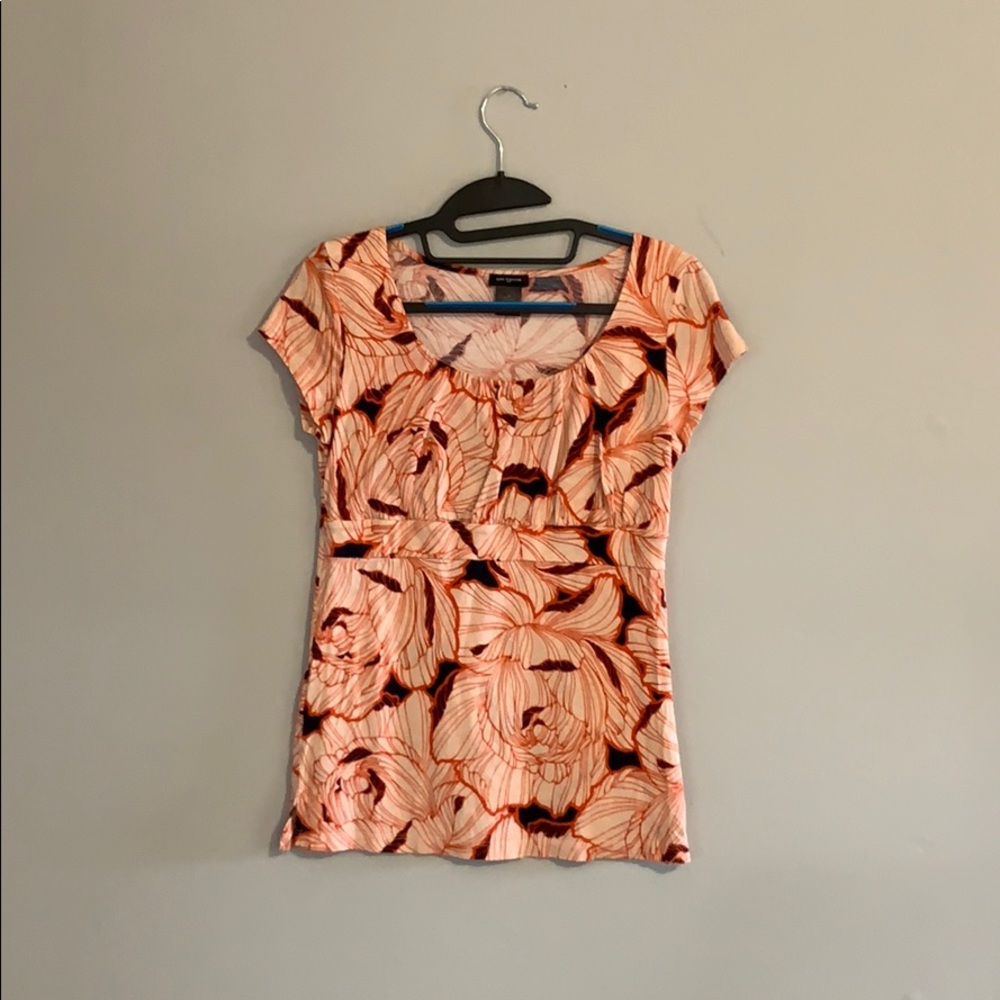 Ann Taylor shirt, orange, navy
